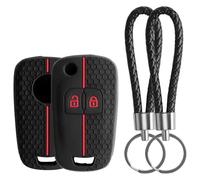 LongZYU 2 Funda Llaves Opel Funda Llave de Coche para Vauxhall Opel Astra Mokka Meriva Corsa Zafira Vectra Insignia Cruze Orlando Funda de Silicona Llave de Coche de 2 Botones con Llavero