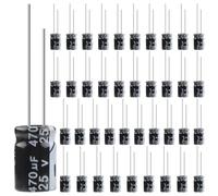 LongZYU 40 Piezas Condensador 470µf 25V Condensadores Electrolíticos electrolítico de Aluminio Caja de Almacenamiento 8 x 12 mm