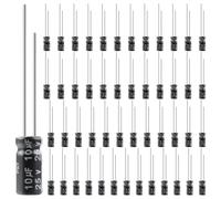 LongZYU 50 Piezas Condensador 10µf 25V Aluminio Electrolítico Condensadores Electrolíticos 105°C con Caja de Almacenamiento, 5 x 11 mm