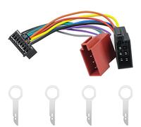 LongZYU Cable Adaptador ISO para Radio de Coche de 16 Pines-Cable Adaptador de Radio Compatible con Pioneer DEH AVH MVH AVIC-Aftermarket Auto Radio Conector Cable para ISO Bus Cable de Arnés de Cable