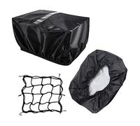 LongZYU Forro Para Cesta de Bicicleta con Red Moto Equipaje 2 PCS Funda para Lluvia para Cestas de Bicicleta Con Rayas Reflectantes Cubierta Protectora y Funda Impermeable para Cesta de Bicicleta