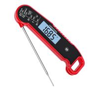 Lonicera Termómetro digital de carne para cocinar alimentos. Lectura instantánea en 1 segundo y precisión de ± 0.9 °C con sensor de termopar. Resistente al agua IP67, pantalla giratoria automática
