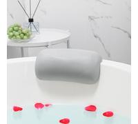 Lonkenn Almohada Bañera, Almohada de Baño, Almohada Bañera Ergonómica, Reposacabezas Bañera con Fuertes Ventosas, Waterproof Bath Headrest Bathtub SPA Pillow, Casa Bañera de Hidromasaje-Gris