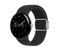 Lonkenn Correa de Nylon Elástico Compatible con Google Pixel Watch 3 45mm, Correa Trenzada, Transpirable, Ajustable, Negro