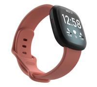 Lonkenn Silicona Correa Compatible con Fitbit Versa 4/Versa 3/Sense 2/Sense, Suave Silicona Pulseras de Repuesto, Correa de Repuesto Transpirable, Rosa Claro