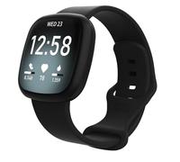 Lonkenn Silicona Correa Compatible con Fitbit Versa 4/Versa 3/Sense 2/Sense, Suave Silicona Pulseras de Repuesto, Correa de Repuesto Transpirable, Negro