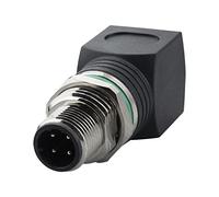Lonlonty Adaptador M12 a RJ45, 4 pines, código D, IP68, resistente al agua, apantallado, adaptador Ethernet industrial Cat6 Cat5 M12 de 4 pines macho a RJ45 hembra Bulkhead Connector ASITPA-4512MD-S