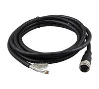 Lonlonty Cable macho M12 hembra de 8 pines IP67 resistente al agua PVC blindaje cable eléctrico M12 conector aviación 4 pines para automatización industrial módulo de campo red de dispositivos 22AWG