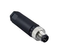 Lonlonty M8 Conector circular macho de 3 pines, sensor de 8 mm, conector de aviación, resistente al agua, IP67, código A, montaje al aire libre, sensor