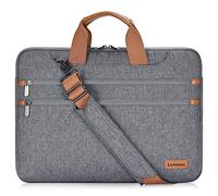 LONMEN Bolsa de hombro para portátil de 17,3", para Lenovo IdeaPad 330, Dell Inspiron 17 5000, HP Pavilion, Acer, MSI, ASUS (gris)