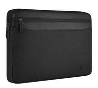 LONMEN - Funda de Piel sintética para Portátil y Tablet de Ordenador con Bolsillo Negro 13 Inch/12.9'' iPad Pro