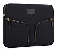 LONMEN Funda para portátil de 12,5 a 13 pulgadas, resistente al agua, con asa para MacBook Pro de 13 pulgadas, iPad Pro de 12,9 pulgadas, 2016-2017/13,5 pulgadas, Lenovo Yoga C630, color negro