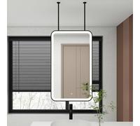 Lonmrrton Espejo de tocador de baño - Espejo de Maquillaje Grande Espejo de Varilla Colgante de Techo con Luces 3 temperaturas de Color, Espejos Decorativos de Pared(40cmx70cm)