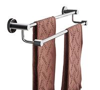 Lonmrrton Toallero de Acero Inoxidable de Barra Doble, toallero de baño Redondo Accesorios de baño de Barra de Toalla montados en la Pared, 30 cm - 120 cm Opcional, Tornillos de Montaje (Size : 50cm)