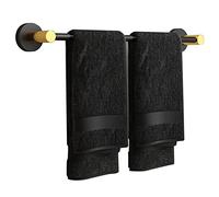 Lonmrrton Toallero de baño, Barra de Toalla de Acero Inoxidable, toallero de Barra Individual montado en la Pared para baño y Cocina, 30 cm - 120 cm Opcional (Negro Mate y Dorado) (Size : 50cm)