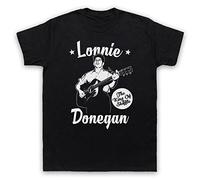 Lonnie Donegan The King of Skiffle Camiseta para Hombre, Negro, XL