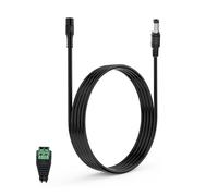 Lonnky Cable Alargador 3m DC 2,1x5,5mm Conector Macho a Hembra, Toma 12V 1A, para Adaptador, Luces LED, CCTV, Coches, Monitores - Negro