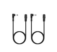 Lonnky Cable Alargador DC 0,5m Paquete de 2 Negro: 12V, 5,5x2,1 mm, Forma L de 90°, para TP-Link C520WS, TC60, Reolink RLC-810A, EZVIZ C3W, IMOU Bullet, Deco S1900, LED KSIPZE, Soundbar ULTIMEA