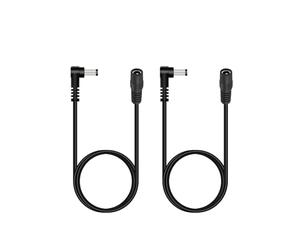 Lonnky Cable Alargador DC 0,5m Paquete de 2 Negro: 12V, 5,5x2,1 mm, Forma L de 90°, para TP-Link C520WS, TC60, Reolink RLC-810A, EZVIZ C3W, IMOU Bullet, Deco S1900, LED KSIPZE, Soundbar ULTIMEA