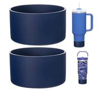 LONPARRY Paquete de 2 fundas de silicona para vaso Stanley 40 de 30 onzas Quencher Adventure, protector inferior para Stanley IceFlow Flip 30 de 20 onzas, protector de taza Stanley para Stanley 40 de