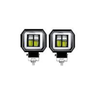 LONPEXDT Luz Giro Luz LED De Trabajo Para Coche, Ojos Ángel, Lámpara Antiniebla Cuadrada Redonda, Accesorios Foco, 12V, 3 Pulgadas(2Pcs White Square)