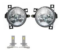 LONPEXDT Luz Giro Para VW Fox 2005 2006 2007 2008 2009 2010 2011 2012 Parachoques Delantero Luz Antiniebla Lámpara(With M10 LED White)