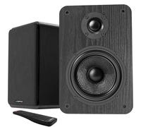 LONPOO Activo Altavoz de estantería con alimentación, con woofer de 4'' y Tweeter de cúpula de Seda de 1'', 60W RMS con conexión óptica, RCA, Bluetooth 5.3, AUX-IN y Mando a Distancia