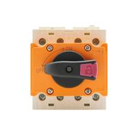 LONQ-40 Solar DC 4P 32A 1500V Interruptor de aislamiento fotovoltaico interruptor giratorio aislador de mango giratorio adecuado for riel guía de caja de distribución solar(LONQ-40.I)