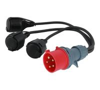 Lonrtesw Adaptador CEE, Divisor de Alta Corriente, Enchufe de 400 V y 16 A A Cable de Extensión de Acoplamiento de 3 X 230 V.