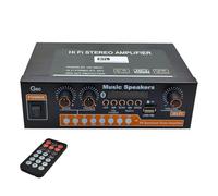 Lonrtesw Amplificador de Potencia Bluetooth G60 para el Hogar, Compatible con Subwoofer, Radio FM, Reproducción USB, Ideal para Cine en Casa y Sistemas de Audio. Enchufe Europeo.