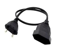 Lonrtesw Cable de ExtensióN Europeo de 2 Clavijas Macho una Hembra, Cable de Cobre Certificado por VDE (0,5 M)