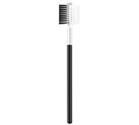 Lonrtesw Cepillo de ceja Peine de ceja de doble lado Sostenedor de madera Herramientas de maquillaje cosmeticos 1pzs Negro