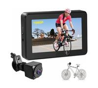 Lonrtesw Espejo Retrovisor para Manillar de Bicicleta, Monitor de 4,3 Pulgadas y 1080P, Cámara de Visión para Bicicleta de Montaña, Bicicleta Eléctrica y de Carretera.