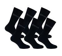Lonsdale 6 Pares Calcetines Cortos, Algodón (Negro, 39-42)