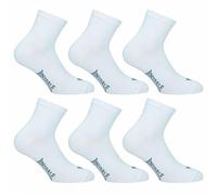 Lonsdale 6 Pares Calcetines Quarter - Tejido Ligero Algodón Peinado - Unisex (Blanco, 39-42)
