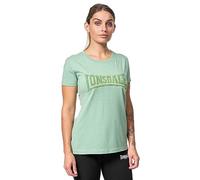 Lonsdale Aherla Camiseta, Verde/Mostaza, M para Mujer