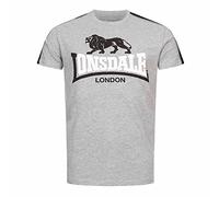 Lonsdale Ardmair Camiseta DE Ocio, Gris, Negro Y Blanco, L para Hombre