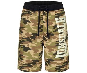 LONSDALE Bañador deportivo beige / marrón claro / verde / negro / blanco M beige / marrón claro / verde / negro / blanco