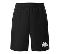 LONSDALE Bañador deportivo 'Broxfield' negro / blanco S negro / blanco