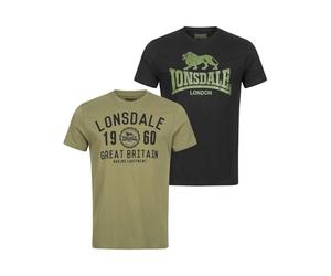 Lonsdale Bangor Double Pack Camiseta Hombre