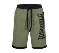 Lonsdale Pantalones cortos de playa Clennell Negro y verde oliva 3XL para hombre