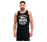 Lonsdale Bowes Singlet Regular Fit para Hombre, Negro/Blanco, M