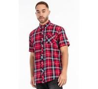 Lonsdale Brixworth - Camiseta de manga corta para hombre, rojo, azul marino y blanco, M