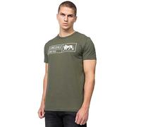 Lonsdale Cadamstown Camiseta, Verde Oliva/Blanco, M para Hombre