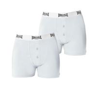 Lonsdale Calzoncillos tipo bóxer para hombre, 2 pares, mezcla de algodón, color blanco, extra largo