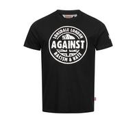 Lonsdale Camiseta Against Racism Hombre 100% algodón Regular Negro XXL