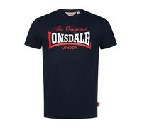 Lonsdale Aldingham Camiseta, Azul Marino, Rojo y Blanco, L Hombres