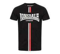 Lonsdale Altandhu Camiseta DE Ocio, Negro/Blanco/Rojo, XL para Hombre