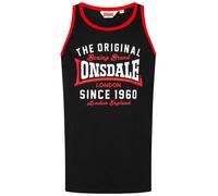 Lonsdale London Andover Hombre Top Tirante Ancho Negro S 100% algodón Regular
