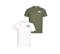 LONSDALE Camiseta 'Blairmore' oliva / negro / blanco S oliva / negro / blanco